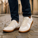 Julian | Men's Lace-Up Shoes with Non-Slip Sole, Classic Lace-Up Trainers | Bella Blue | Brown