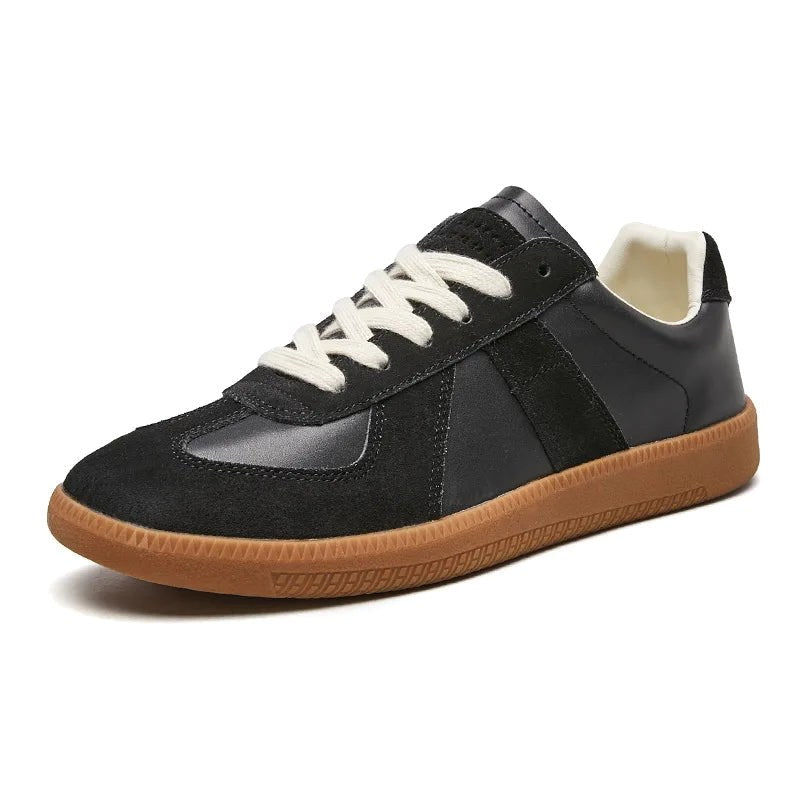 Julian | Men's Lace-Up Shoes with Non-Slip Sole, Classic Lace-Up Trainers | Bella Blue | Brown