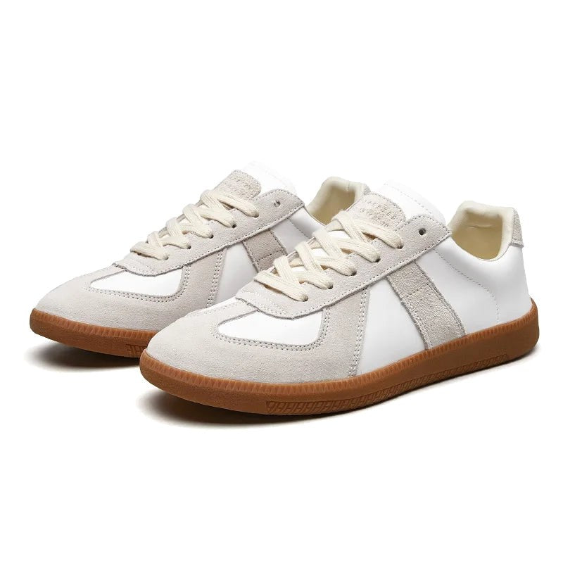 Julian | Men's Lace-Up Shoes with Non-Slip Sole, Classic Lace-Up Trainers | Bella Blue | Brown