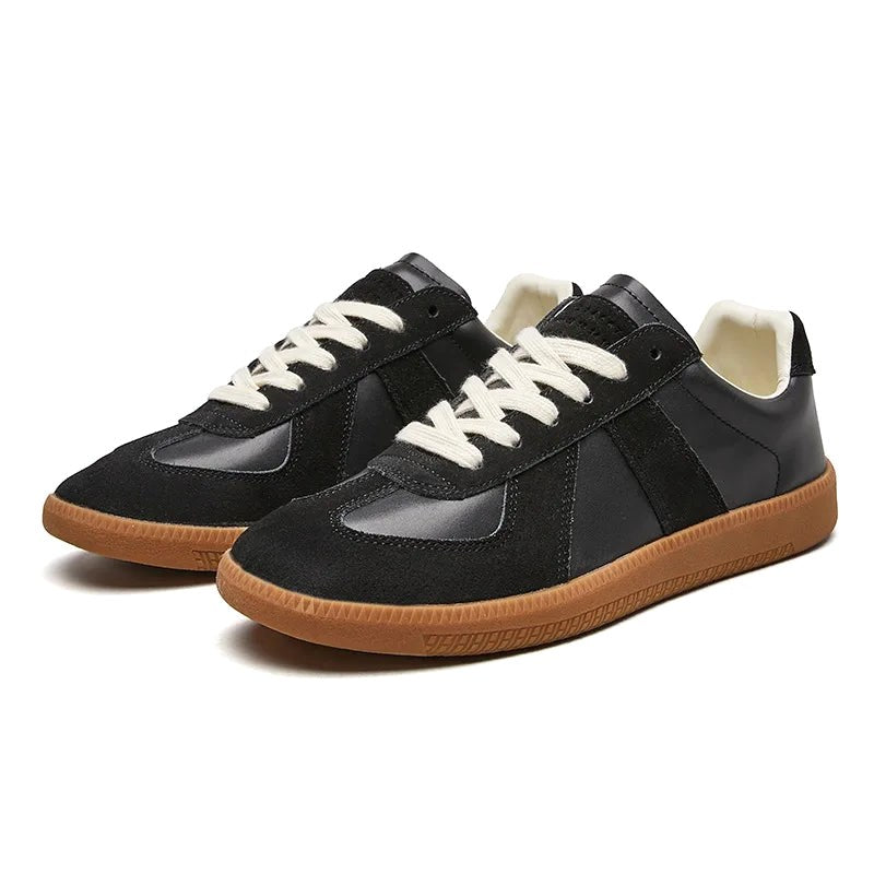 Julian | Men's Lace-Up Shoes with Non-Slip Sole, Classic Lace-Up Trainers | Bella Blue | Brown