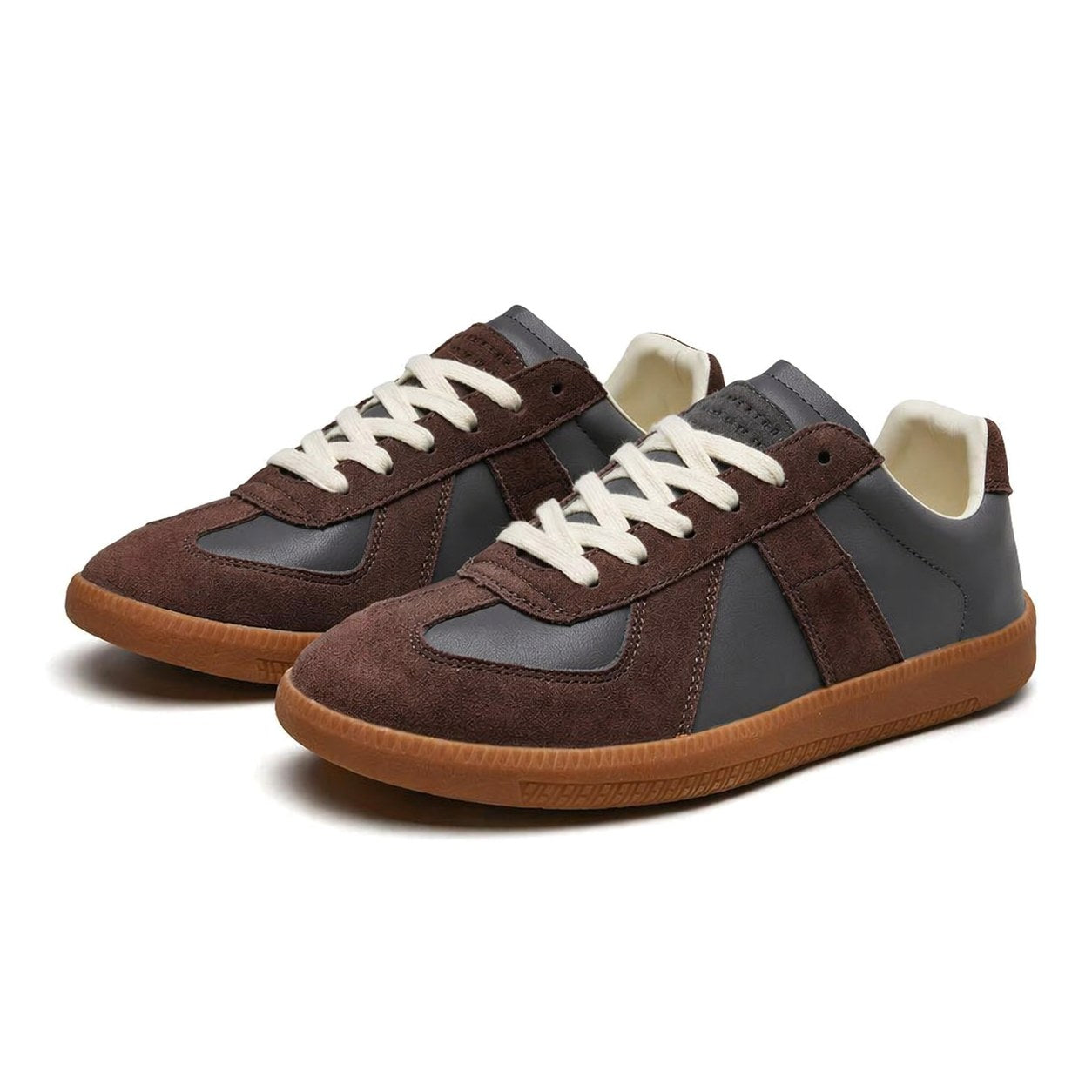 Julian | Men's Lace-Up Shoes with Non-Slip Sole, Classic Lace-Up Trainers | Bella Blue | White