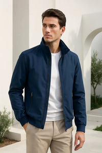 Julian | Men's Lightweight Wind-Resistant Jacket, Everyday Transitional Jacket | Bella Blue