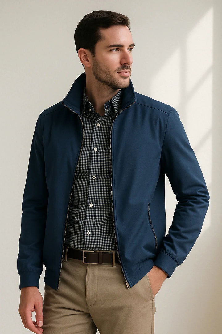 Julian | Men's Lightweight Wind-Resistant Jacket, Everyday Transitional Jacket | Bella Blue