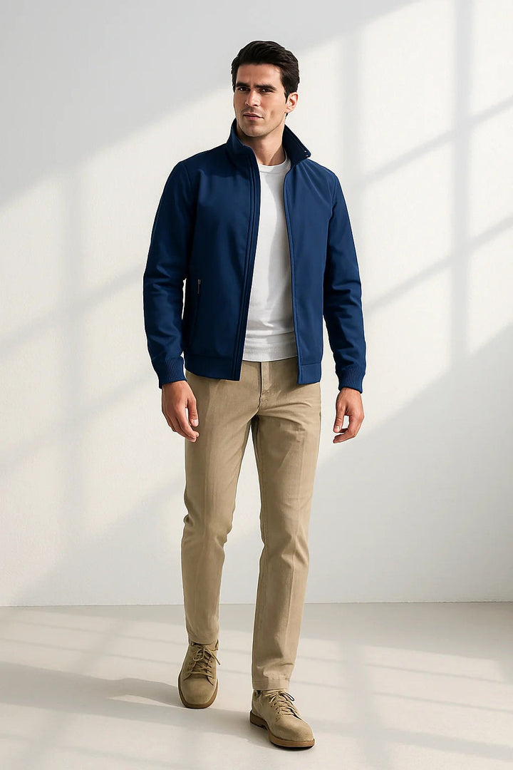 Julian | Men's Lightweight Wind-Resistant Jacket, Everyday Transitional Jacket | Bella Blue