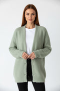 Juliet | Women's Wool-Blend Cardigan, Lightweight Knit Cardigan | Bella Blue