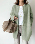 Juliet | Women's Wool-Blend Cardigan, Lightweight Knit Cardigan | Bella Blue