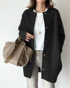 Juliet | Women's Wool-Blend Cardigan, Lightweight Knit Cardigan | Bella Blue