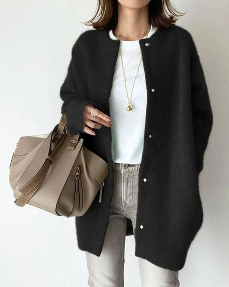 Juliet | Women's Wool-Blend Cardigan, Lightweight Knit Cardigan | Bella Blue