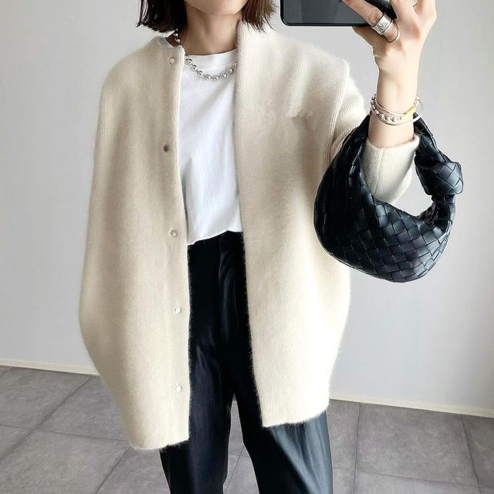 Juliet | Women's Wool-Blend Cardigan, Lightweight Knit Cardigan | Bella Blue