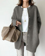 Juliet | Women's Wool-Blend Cardigan, Lightweight Knit Cardigan | Bella Blue