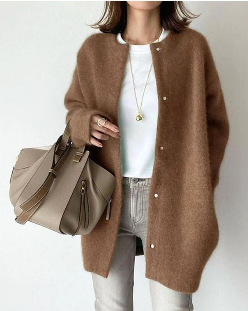 Juliet | Women's Wool-Blend Cardigan, Lightweight Knit Cardigan | Bella Blue