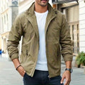 Jürgen | Men's Jacket, Lightweight and Versatile, Classic Transitional Jacket | Bella Blue | Khaki