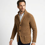 Justin | Men's Button-Up Cardigan, Warm Knit Cardigan | Bella Blue