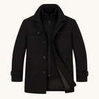 Justin | Men's Insulated Winter Coat with Adjustable Cuff, Warm Autumn Coat | Bella Blue | Gray
