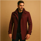 Justin | Men's Insulated Winter Coat with Adjustable Cuff, Warm Autumn Coat | Bella Blue