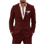 Karl | Men's Two-Piece Wedding Guest Suit, Classic Blazer and Trousers | Bella Blue | Mint Green