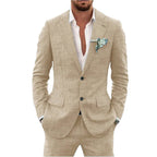 Karl | Men's Two-Piece Wedding Guest Suit, Classic Blazer and Trousers | Bella Blue | Mint Green