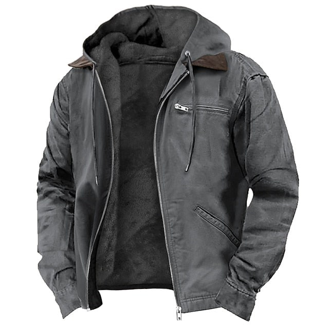 Kieran | Men's Hooded Polar Jacket, Lightweight Transitional Jacket | Bella Blue