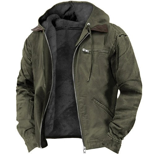 Kieran | Men's Hooded Polar Jacket, Lightweight Transitional Jacket | Bella Blue