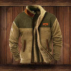 Klaus | Men's Merino Fleece Jacket, Outdoor Functional Jacket | Bella Blue | Brown 2