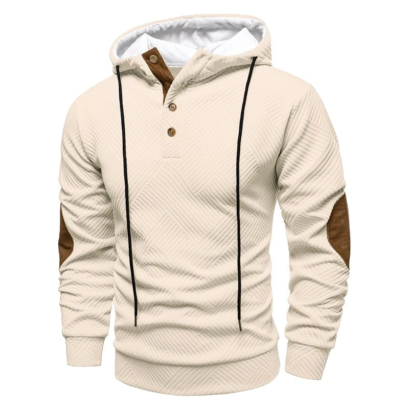 Konrad | Men's Jumper with Textured Weave, Elegant Men's Jumper | Bella Blue | Grey