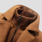 Kurt | Men's Wool Coat with Structured Cut, Elegant Wool Coat for Autumn | Bella Blue | Grey