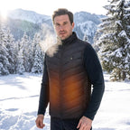 Kyle | Men's Heated Gilet with Carbon Fibre Elements, Smart Temperature Control Gilet | Bella Blue