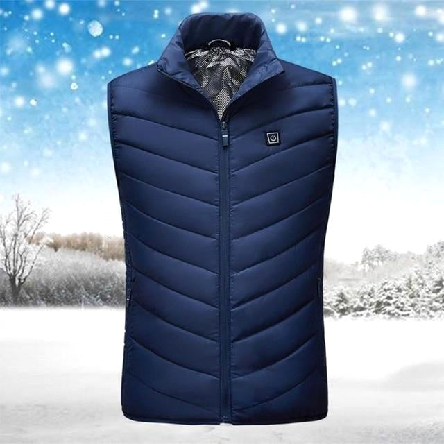 Kyle | Men's Heated Gilet with Carbon Fibre Elements, Smart Temperature Control Gilet | Bella Blue
