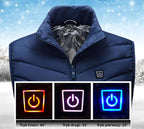 Kyle | Men's Heated Gilet with Carbon Fibre Elements, Smart Temperature Control Gilet | Bella Blue