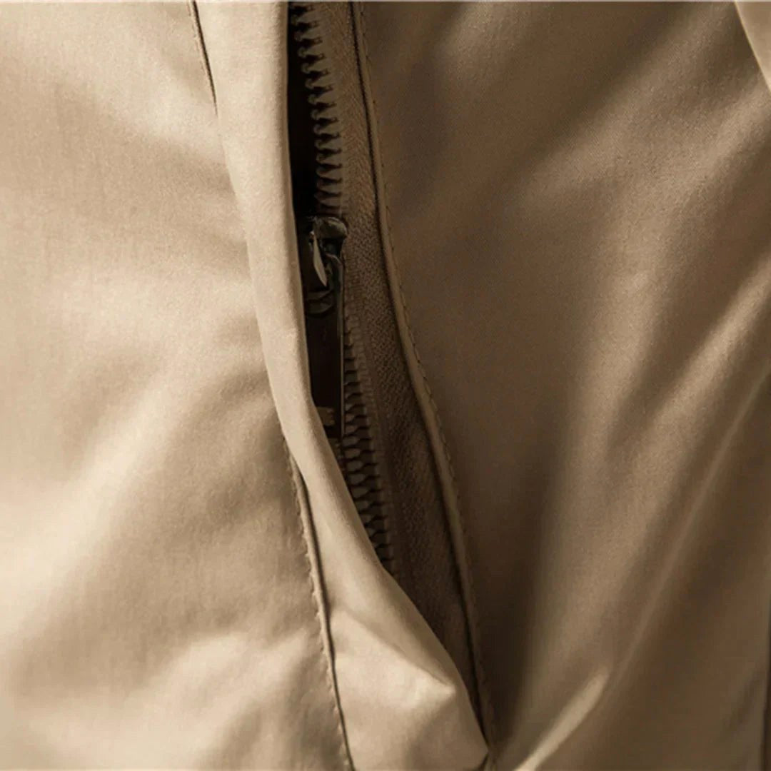Lachlan | Men's Bomber Jacket with Front Zip and Double Pockets, Lightweight Autumn Jacket | Bella Blue