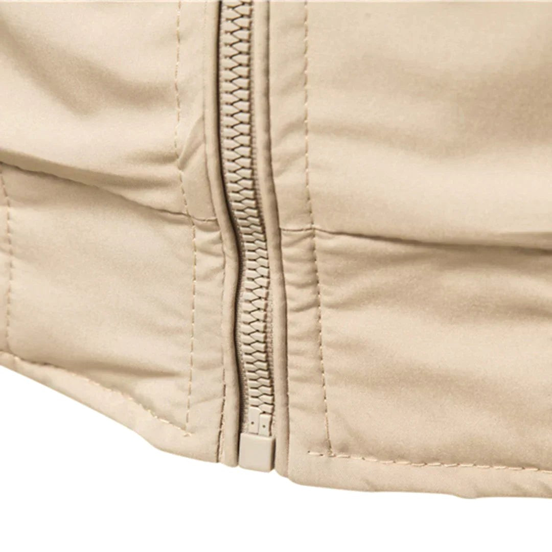 Lachlan | Men's Bomber Jacket with Front Zip and Double Pockets, Lightweight Autumn Jacket | Bella Blue