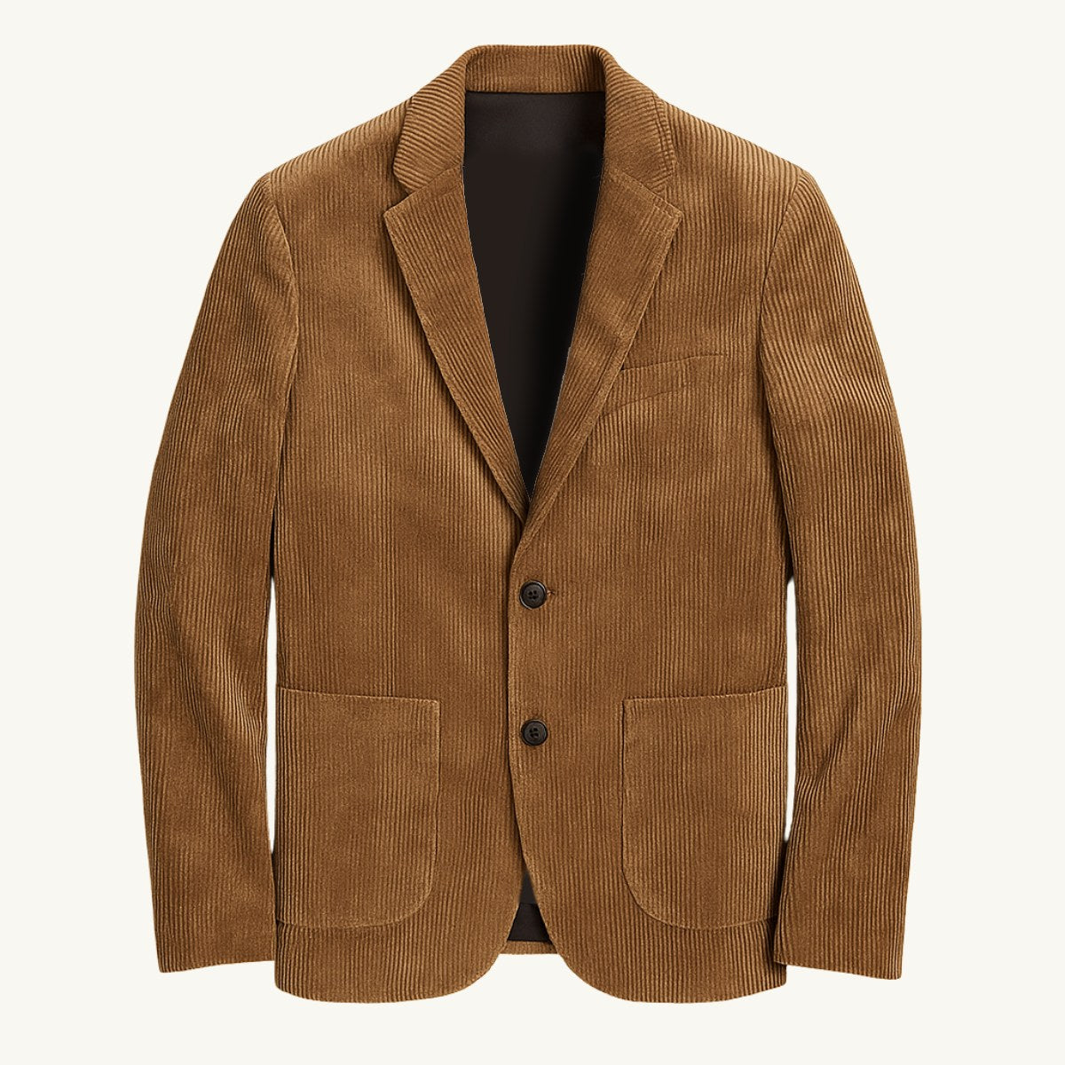 Landon | Men's Slim Fit Corduroy Blazer, Vintage-Inspired Jacket | Bella Blue | Brown