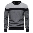 Lars | Men's Jumper with Classic Cut, Soft Cotton Jumper | Bella Blue | Green
