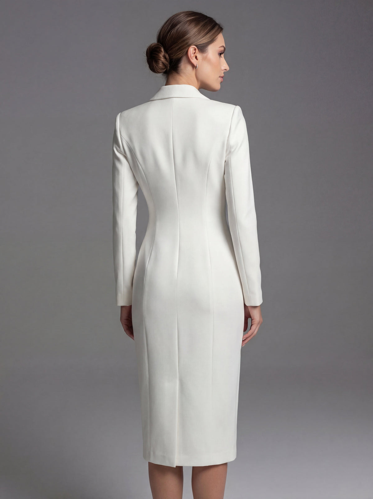 Laurine | Women's Tailored Midi Blazer Dress, Structured Midi Dress | Bella Blue