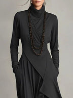 Layla | Women's High-Neck Maxi Dress, Flowing Occasion Dress | Bella Blue