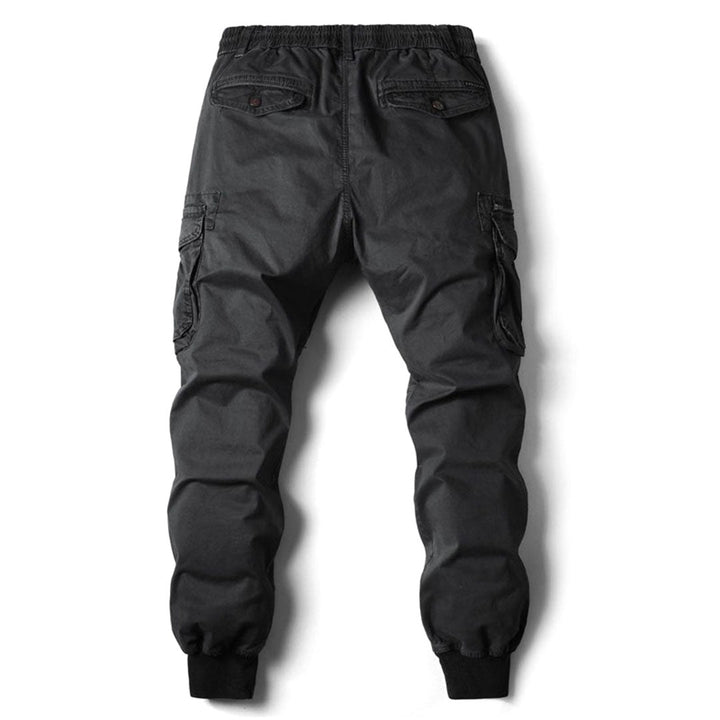 Leo | Men's Utility Cargo Trousers with Stretch Fit, Functional Pocket Trousers | Bella Blue | Khaki