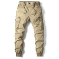 Leo | Men's Utility Cargo Trousers with Stretch Fit, Functional Pocket Trousers | Bella Blue | Black