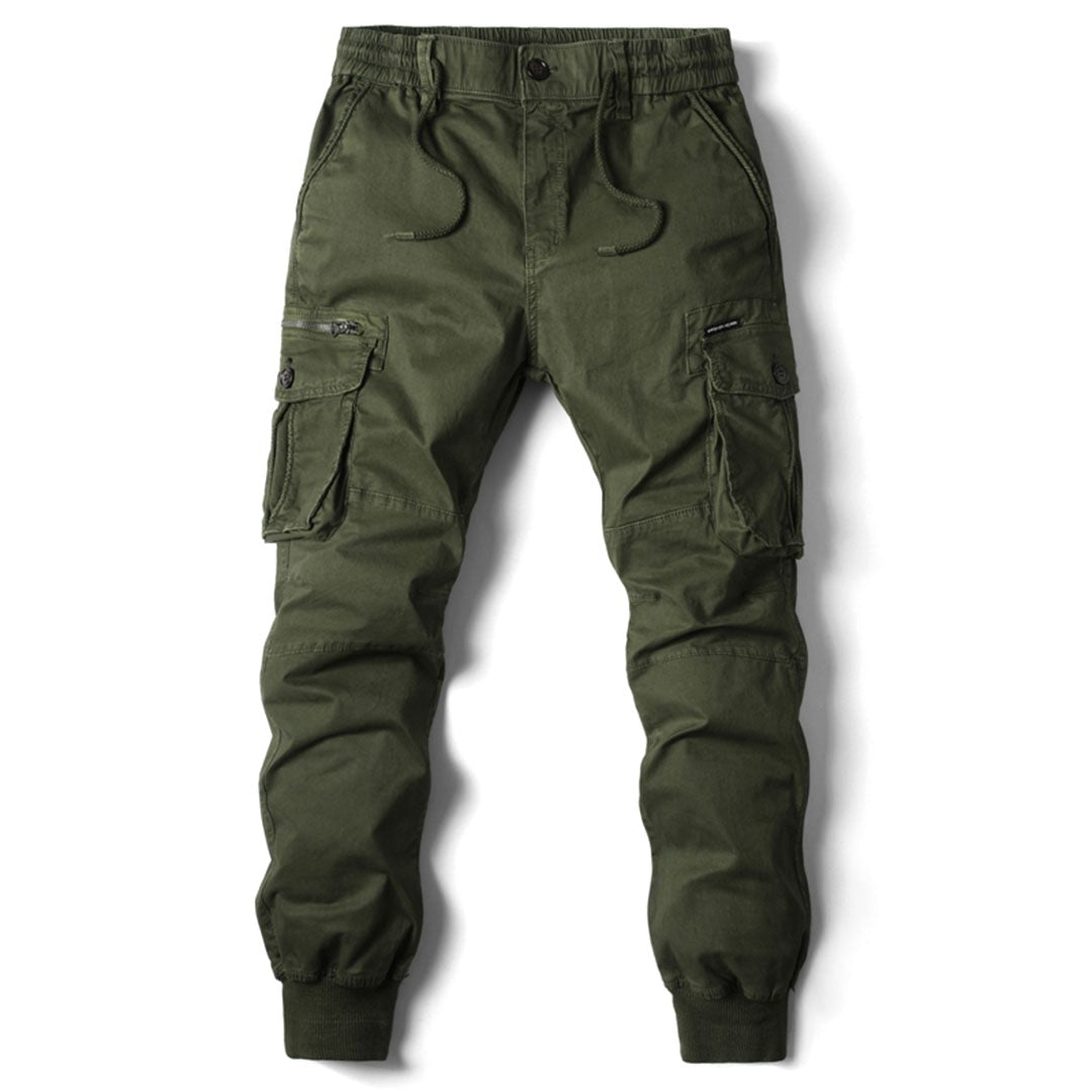Leo | Men's Utility Cargo Trousers with Stretch Fit, Functional Pocket Trousers | Bella Blue