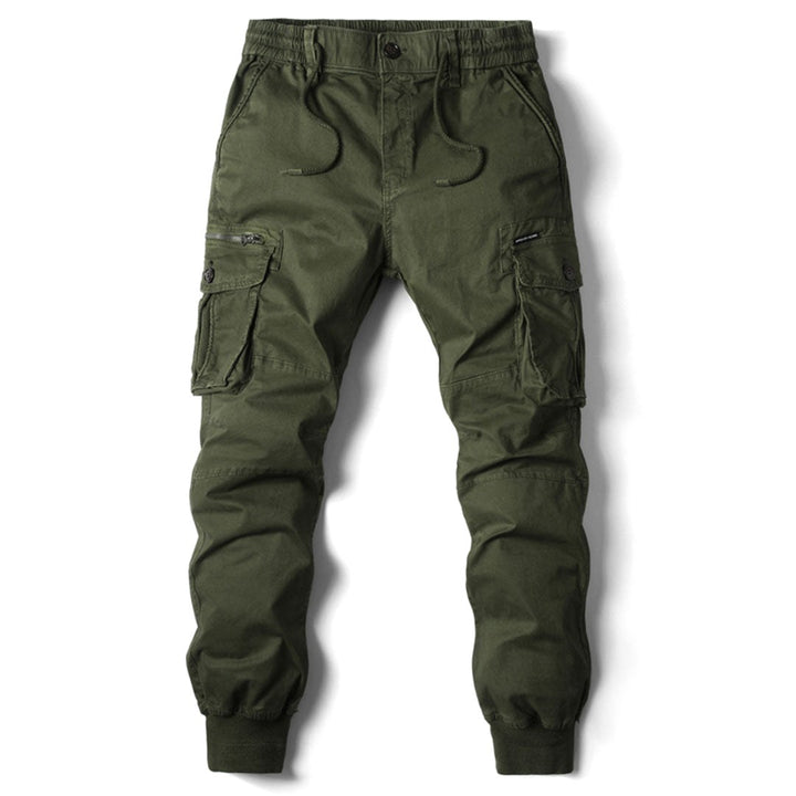 Leo | Men's Utility Cargo Trousers with Stretch Fit, Functional Pocket Trousers | Bella Blue