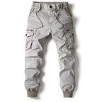 Leo | Men's Utility Cargo Trousers with Stretch Fit, Functional Pocket Trousers | Bella Blue