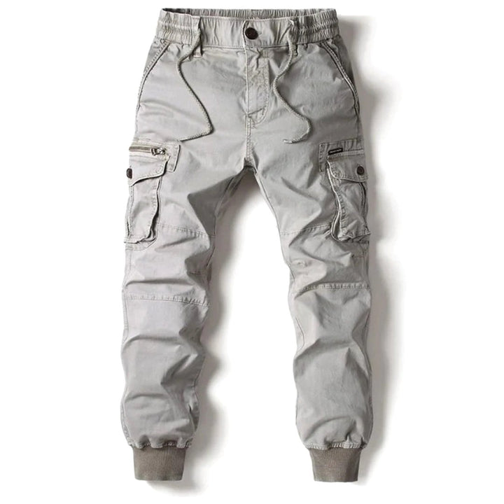 Leo | Men's Utility Cargo Trousers with Stretch Fit, Functional Pocket Trousers | Bella Blue