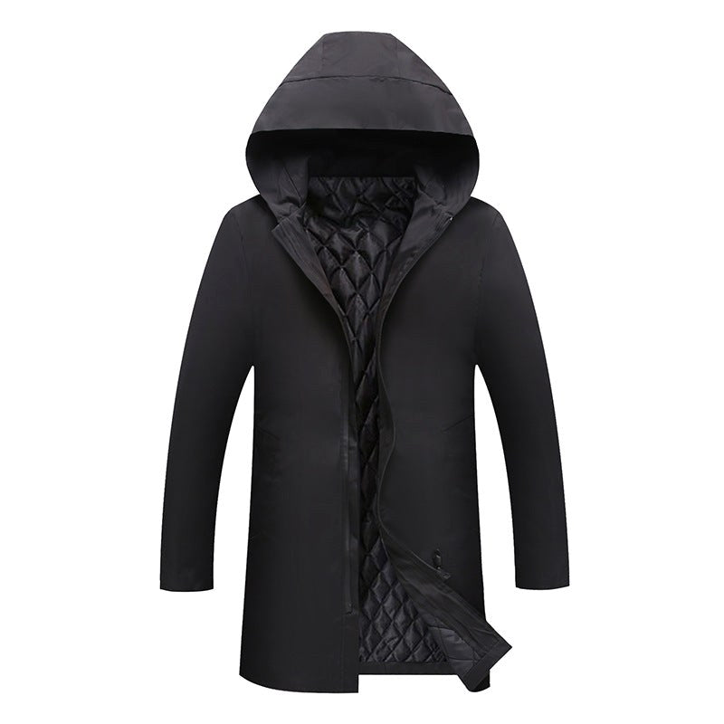 Liam | Men's Insulated Winter Coat, Mid-Length Warm Coat | Bella Blue