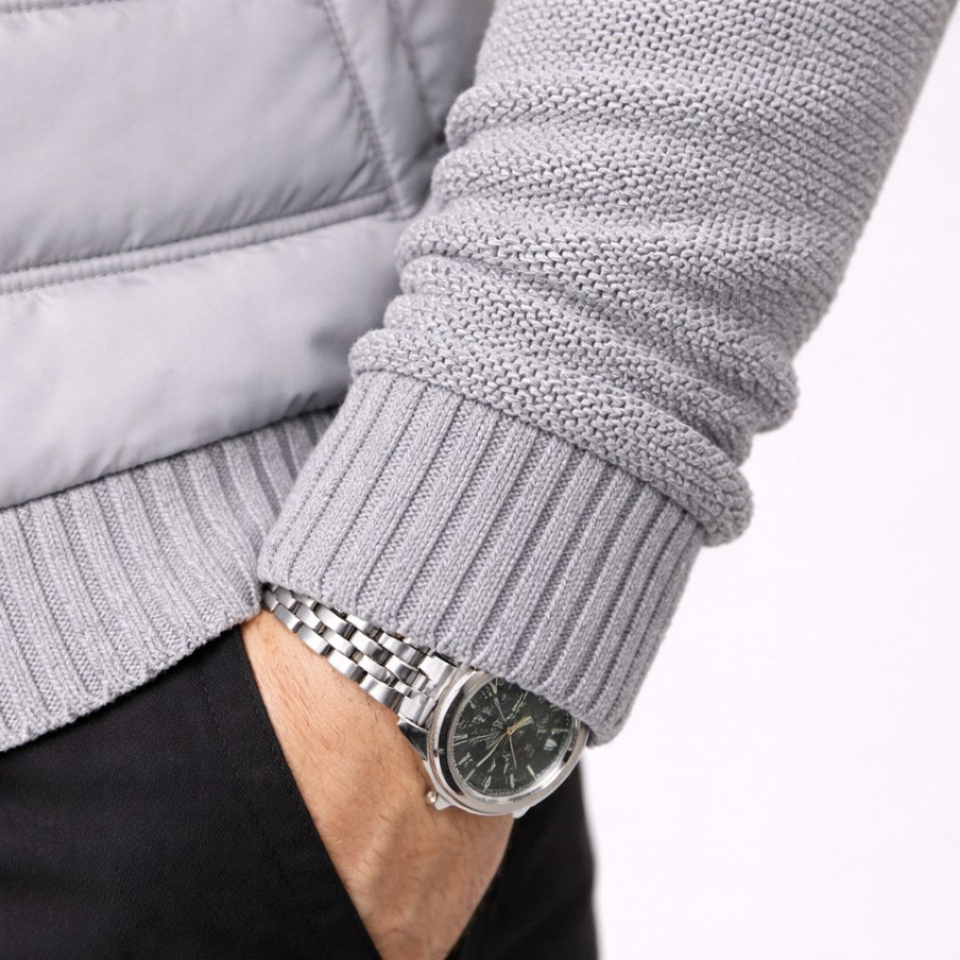 Logan | Men's Quilted Padded Jacket, Structured Everyday Jacket | Bella Blue