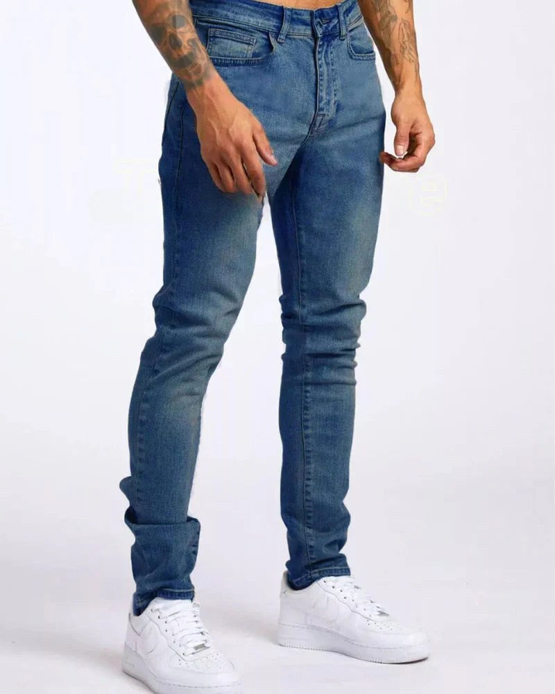Logan | Men's Slim-Fit Jeans, Modern Stretch Denim Jeans | Bella Blue
