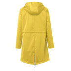 Lorraine | Women's Hooded Lightweight Raincoat, Water-Resistant Windproof Coat | Bella Blue