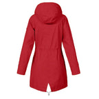 Lorraine | Women's Hooded Lightweight Raincoat, Water-Resistant Windproof Coat | Bella Blue