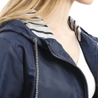 Lorraine | Women's Hooded Lightweight Raincoat, Water-Resistant Windproof Coat | Bella Blue | Blue