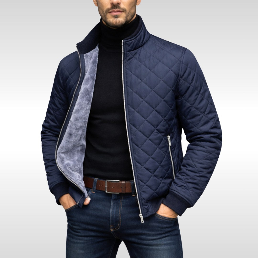 Lothar | Men's Quilted Jacket with Warming Function, Autumn Quilted Jacket | Bella Blue | Navy Blue
