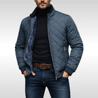 Lothar | Men's Quilted Jacket with Warming Function, Autumn Quilted Jacket | Bella Blue | Navy Blue