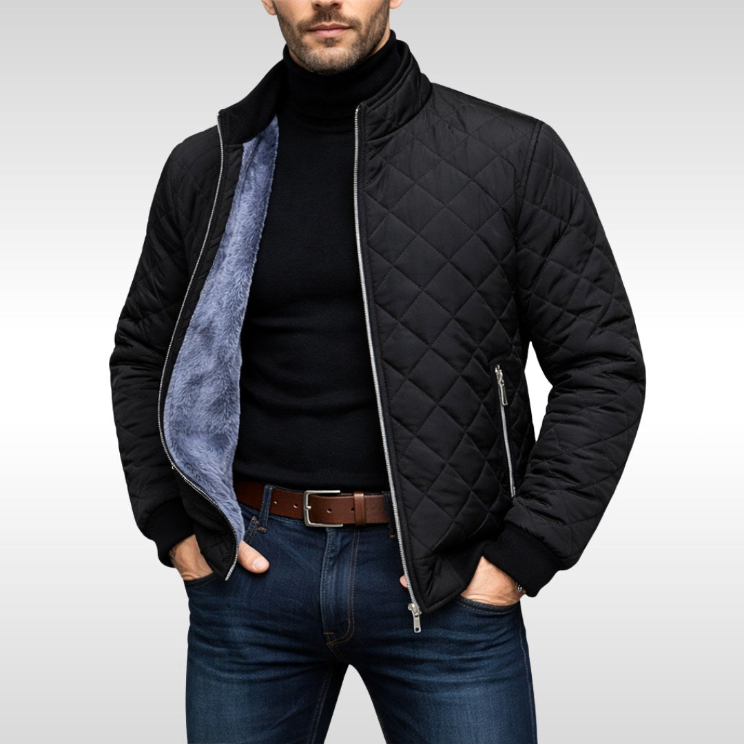 Lothar | Men's Quilted Jacket with Warming Function, Autumn Quilted Jacket | Bella Blue | Navy Blue